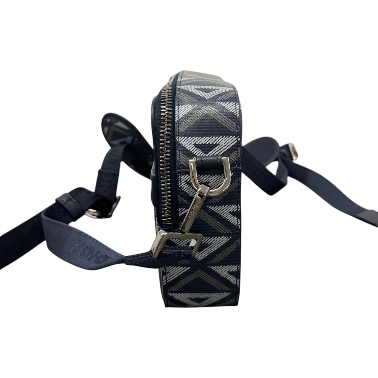 Men's Cd Diamond Safari Messenger Bag Navy - Photo 9