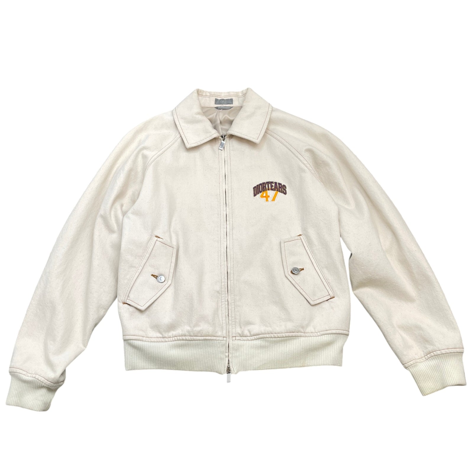 Men's Denim Tears Bomber Jacket Beige Size IT 50 / L - Photo 1