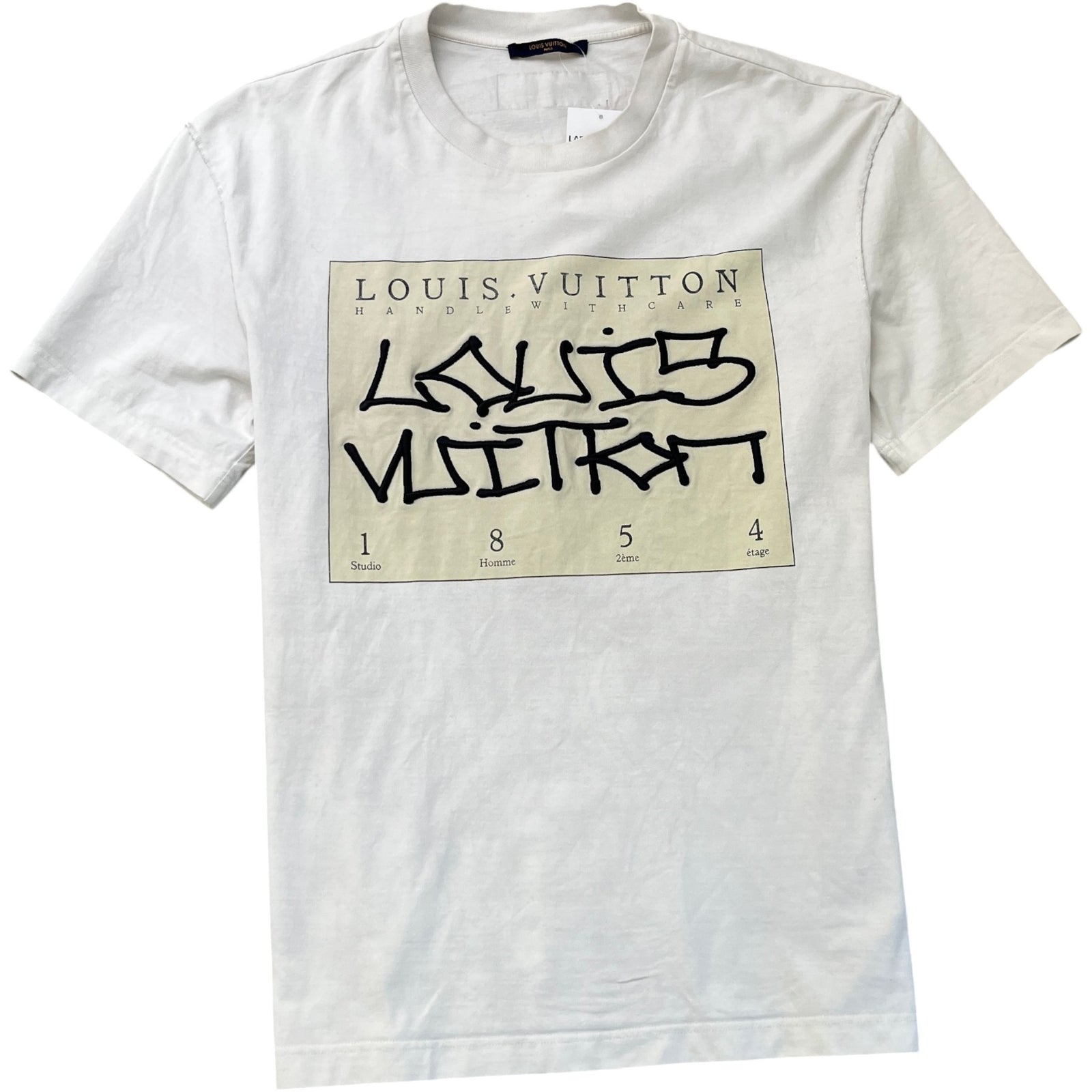 Men's Signature Box Logo T-Shirt White Size XL - Photo 1