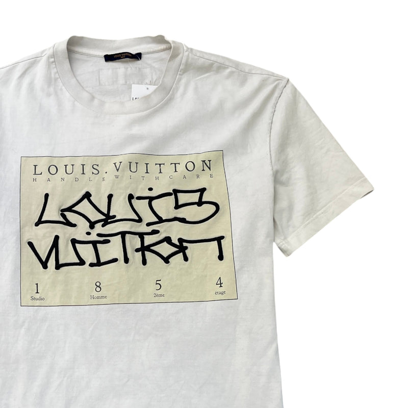 Men's Signature Box Logo T-Shirt White Size XL