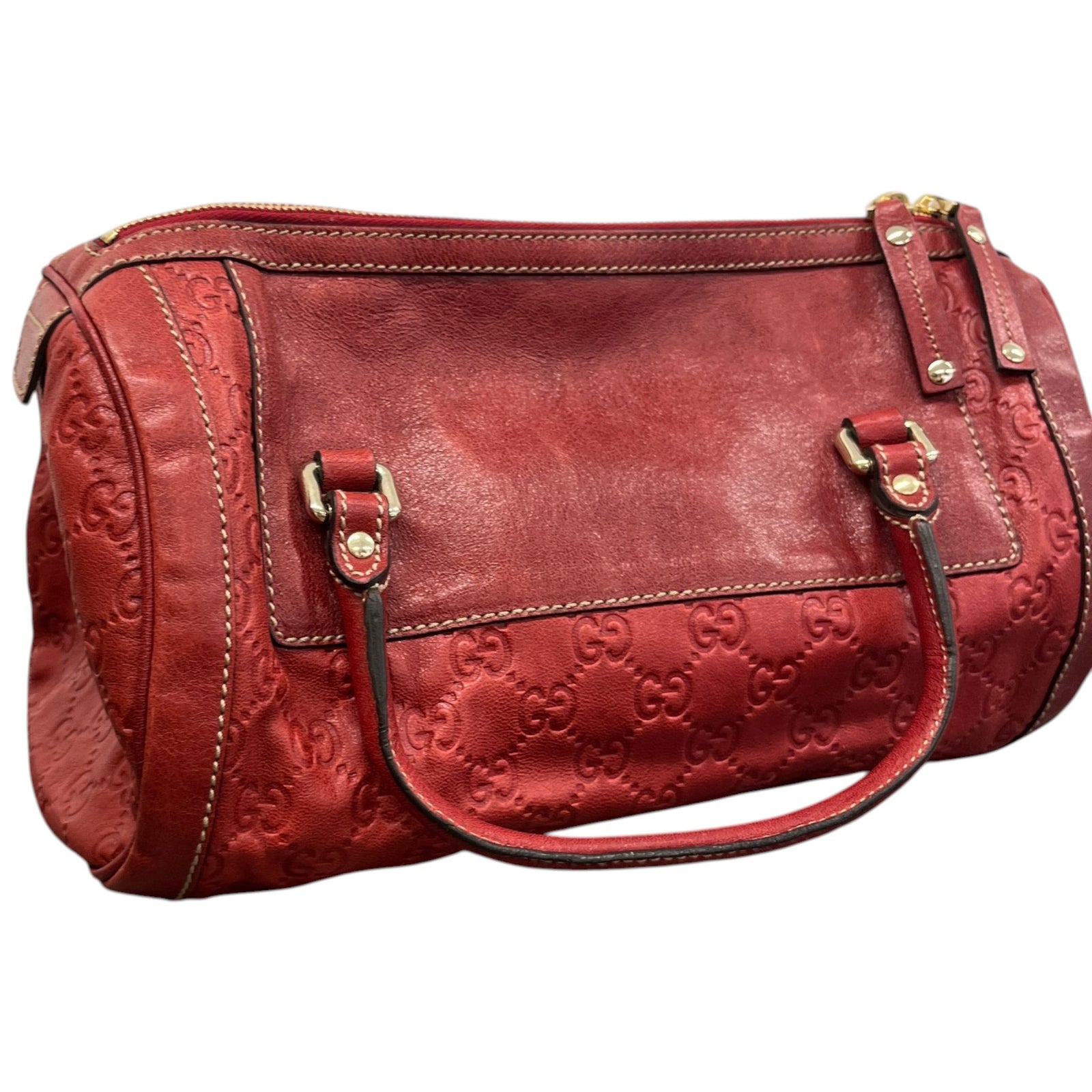 Women's Vintage Gg Supreme Sukey Handbag Red - Photo 8