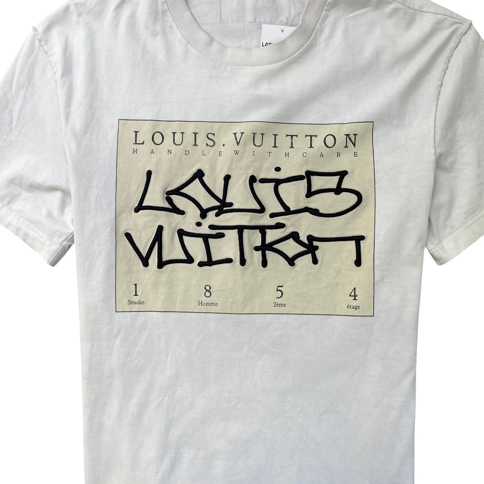 Men's Signature Box Logo T-Shirt White Size XL - Photo 5
