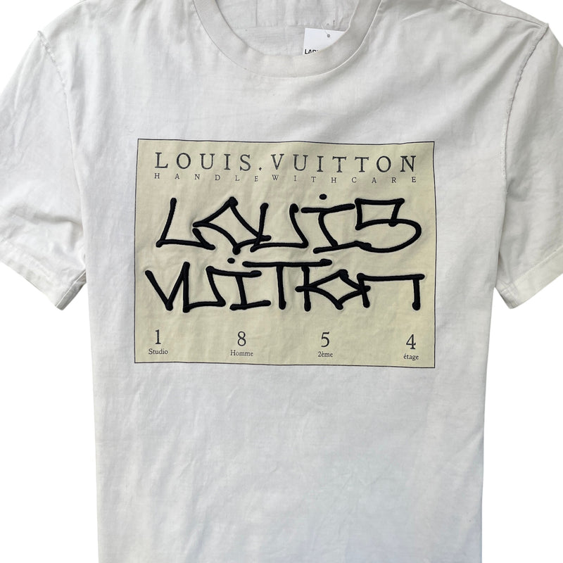 Men's Signature Box Logo T-Shirt White Size XL
