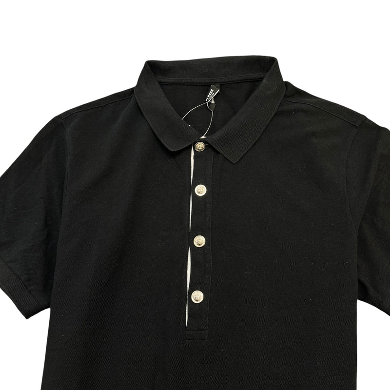 Men's Tab Logo Polo Shirt Black Size L