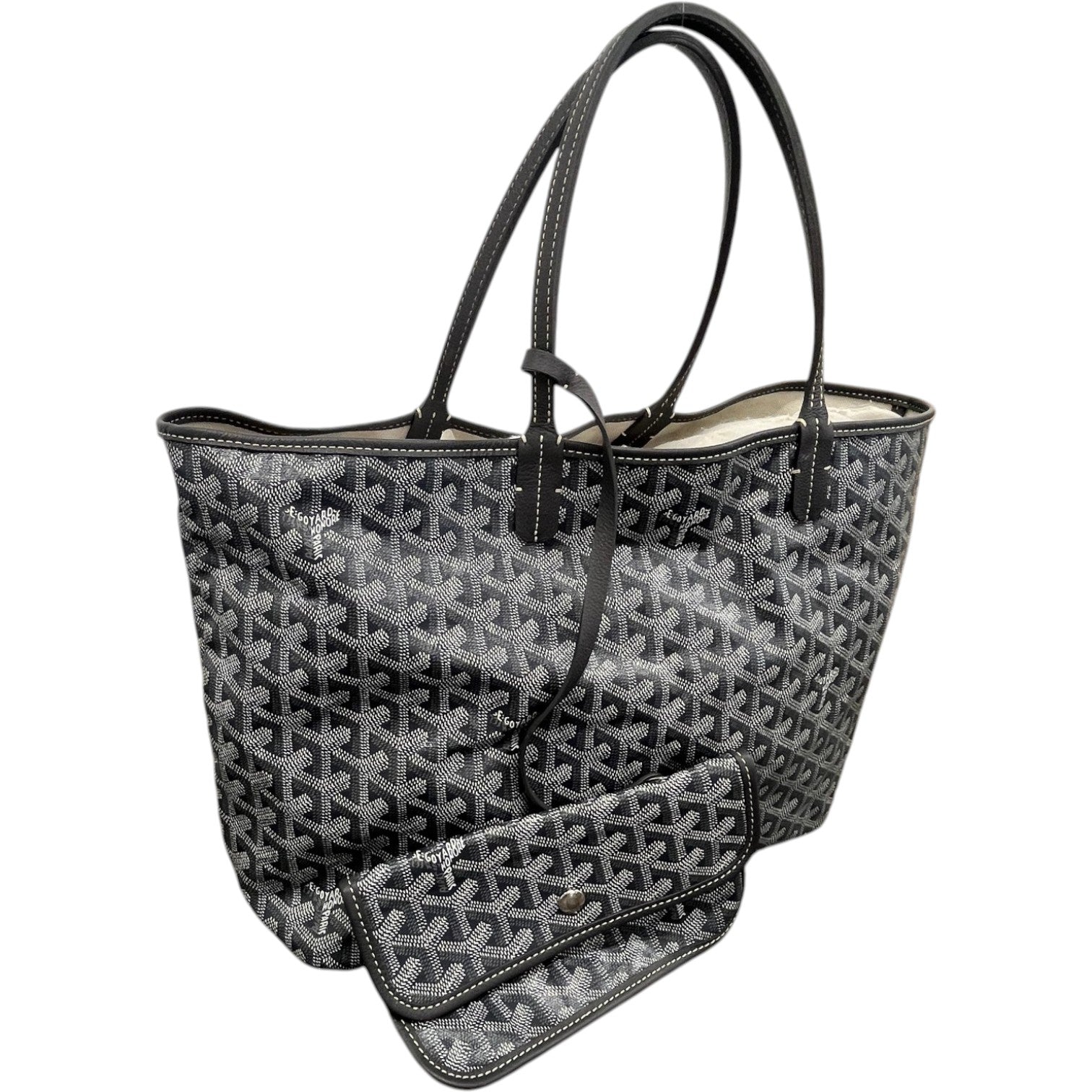 Women's Saint Louis Pm Tote Handbag Grey - Photo 4