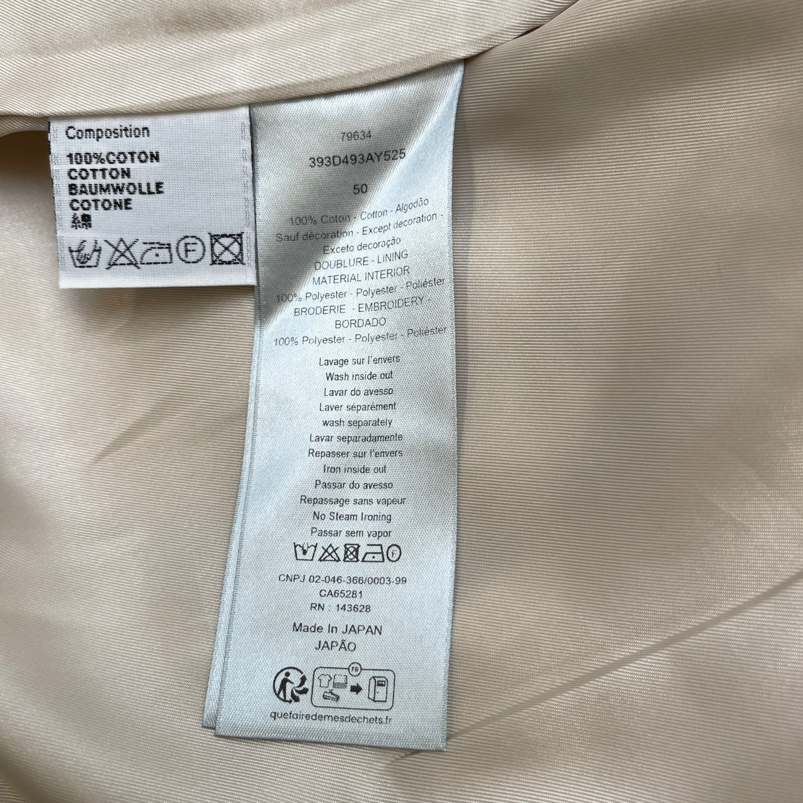 Men's Denim Tears Bomber Jacket Beige Size IT 50 / L - Photo 10