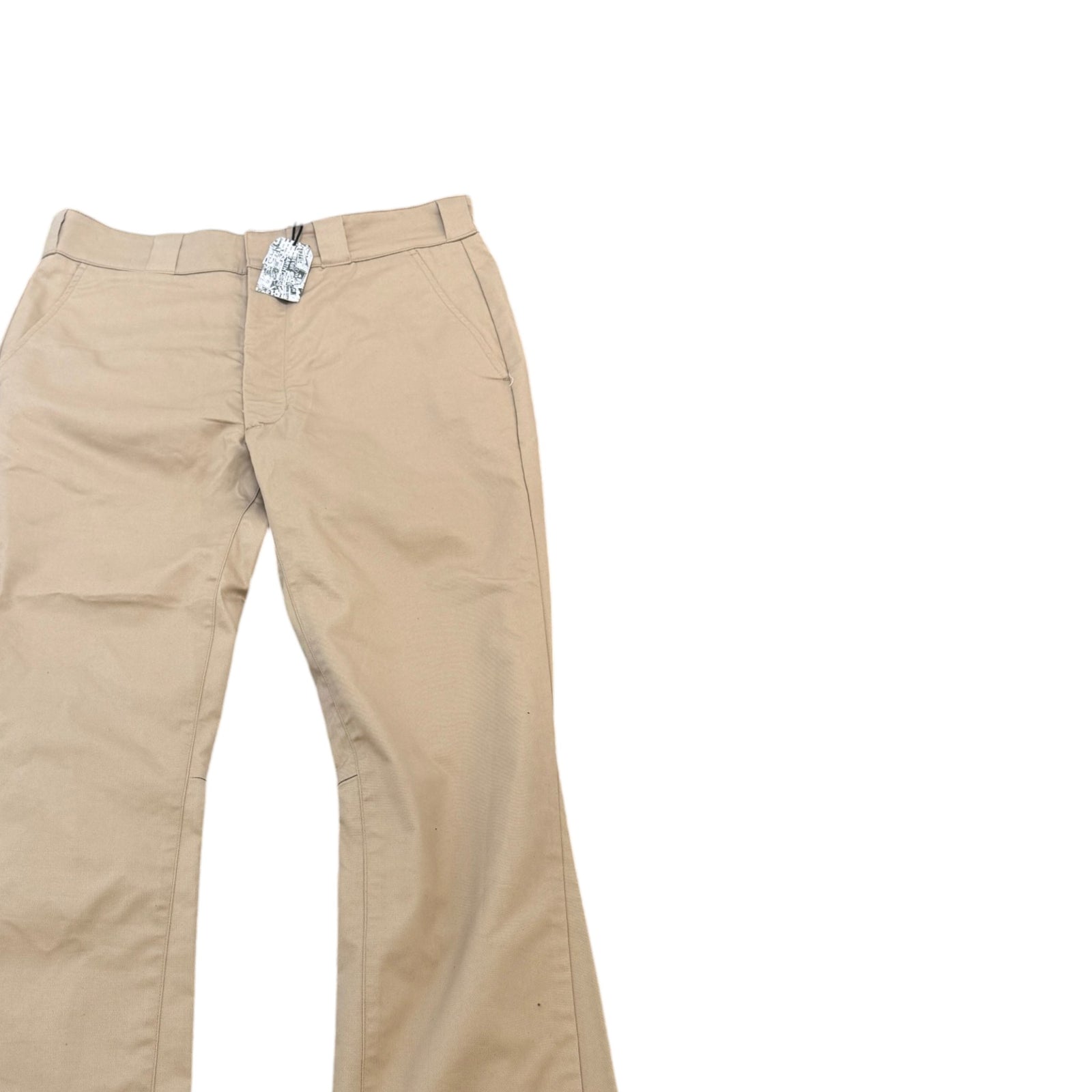 Men's Carpenter Flare Trousers Beige Size Waist 34" - Photo 3