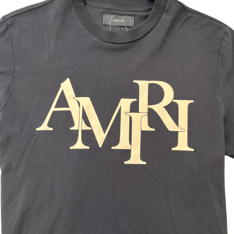 Men's Logo Print T-Shirt Black Size XL
