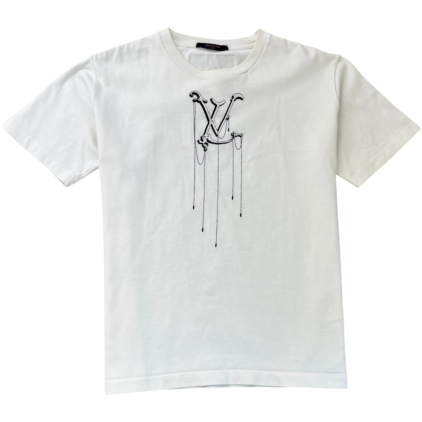 Men's Lv Pendant T-Shirt White Size L - Photo 1