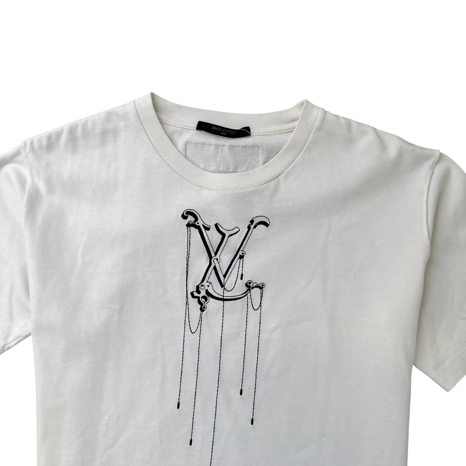 Men's Lv Pendant T-Shirt White Size L - Photo 5