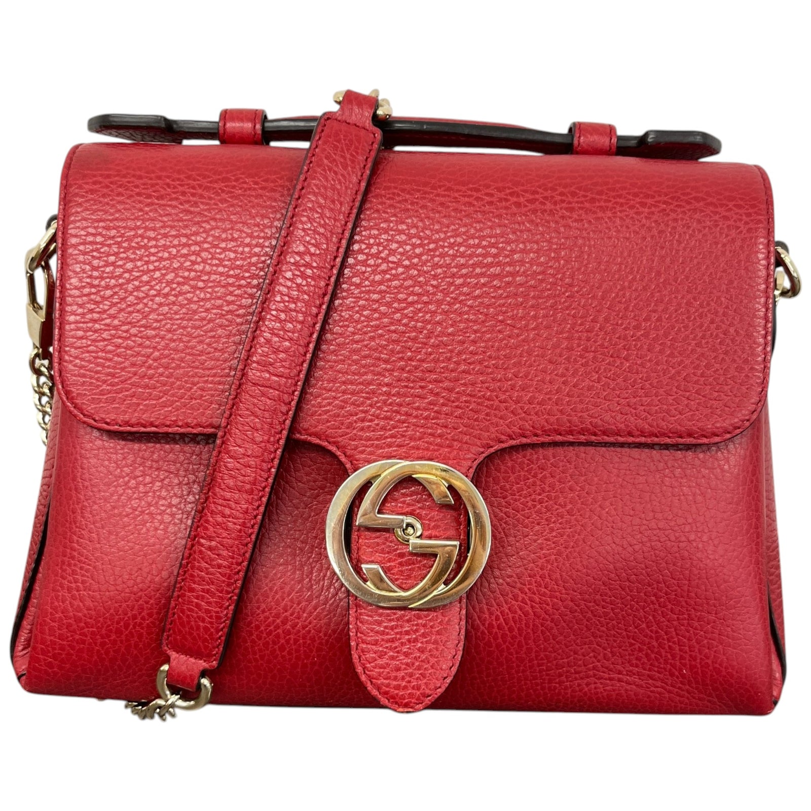 Women's Medium Interlocking G Crossbody Bag Red - Photo 1