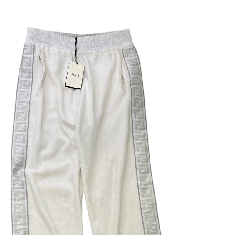 Men's Tape Logo Joggers White Size M
