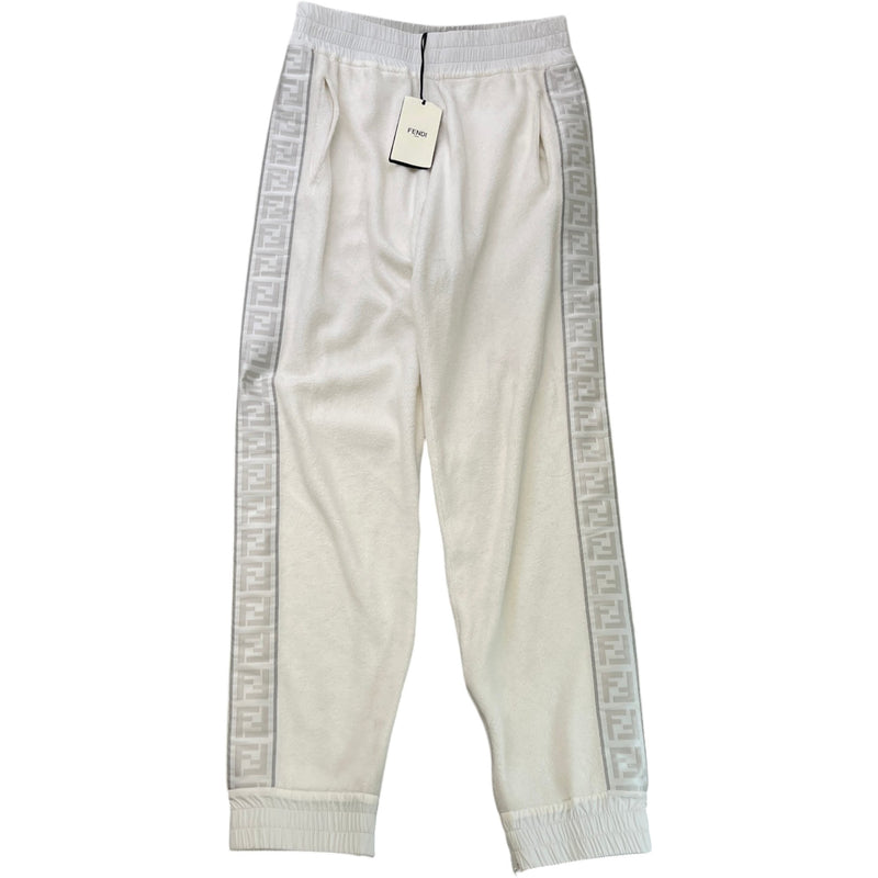Men's Tape Logo Joggers White Size M