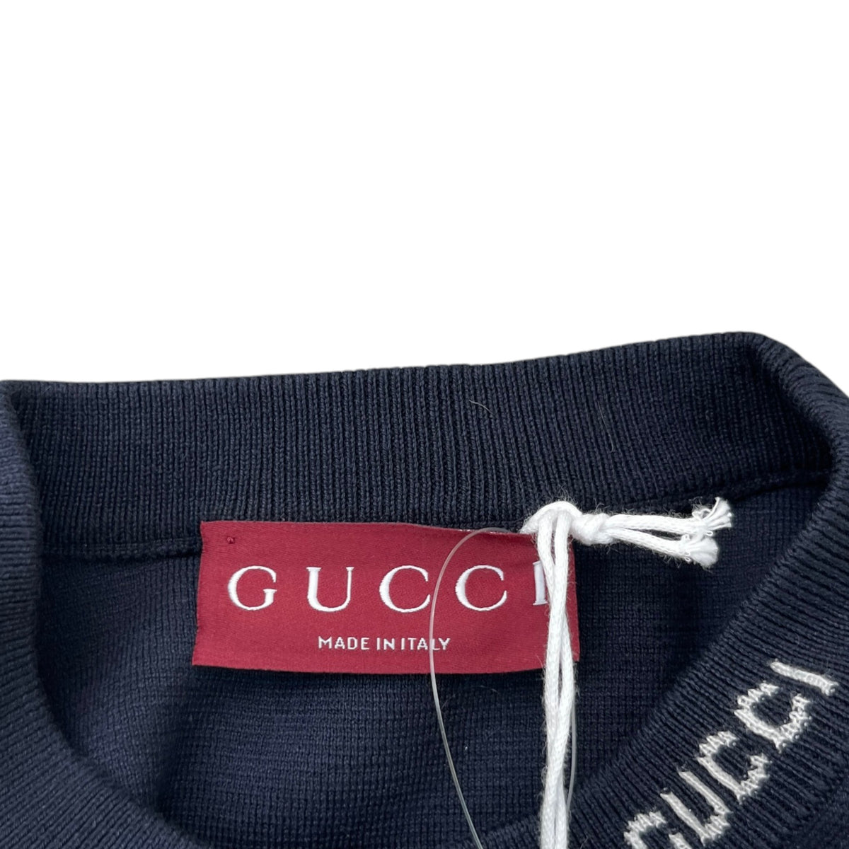 Men's Collar Logo Long Sleeve T-Shirt Navy Size M - Photo 8
