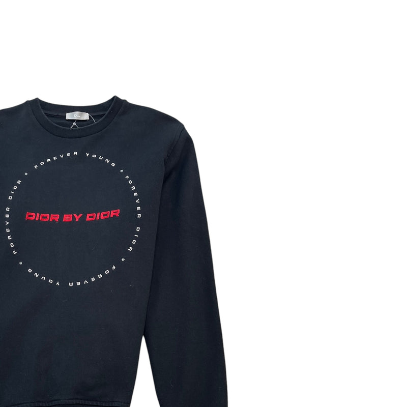 Men's Embroidered Logo Sweatshirt Black Size S