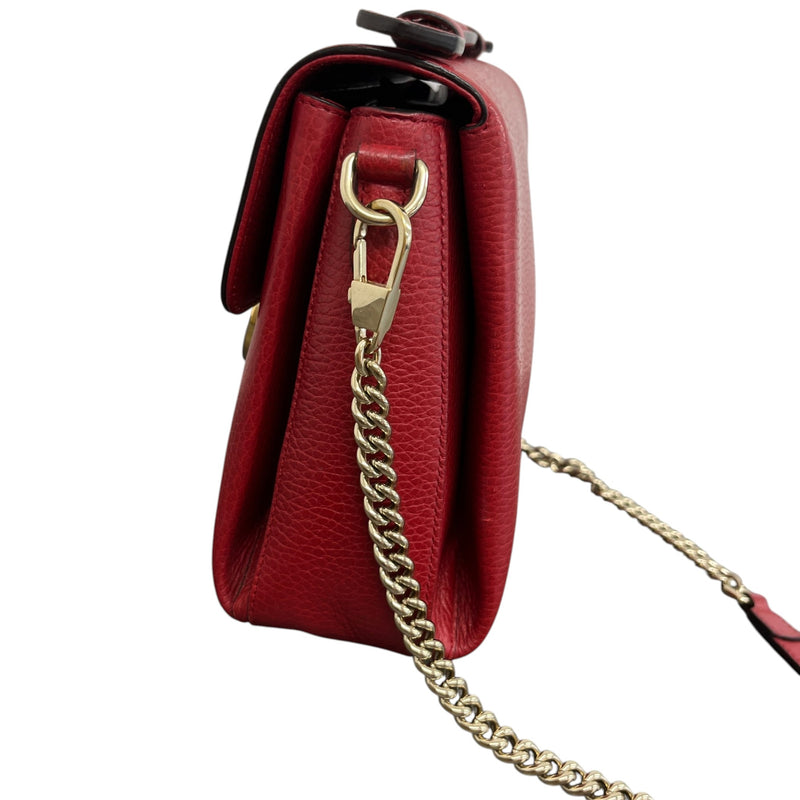 Women's Medium Interlocking G Crossbody Bag Red