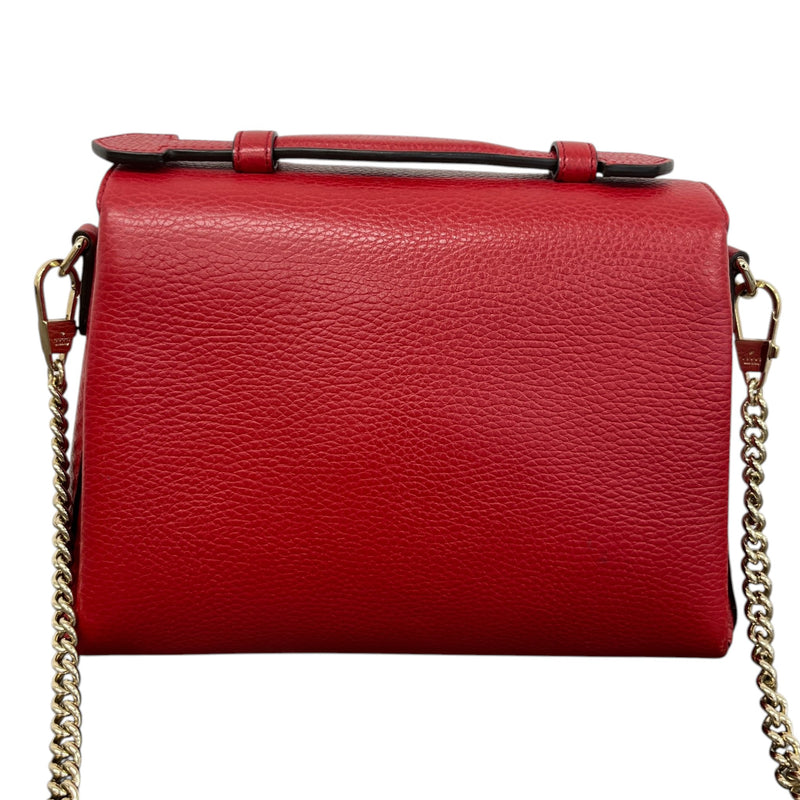 Women's Medium Interlocking G Crossbody Bag Red