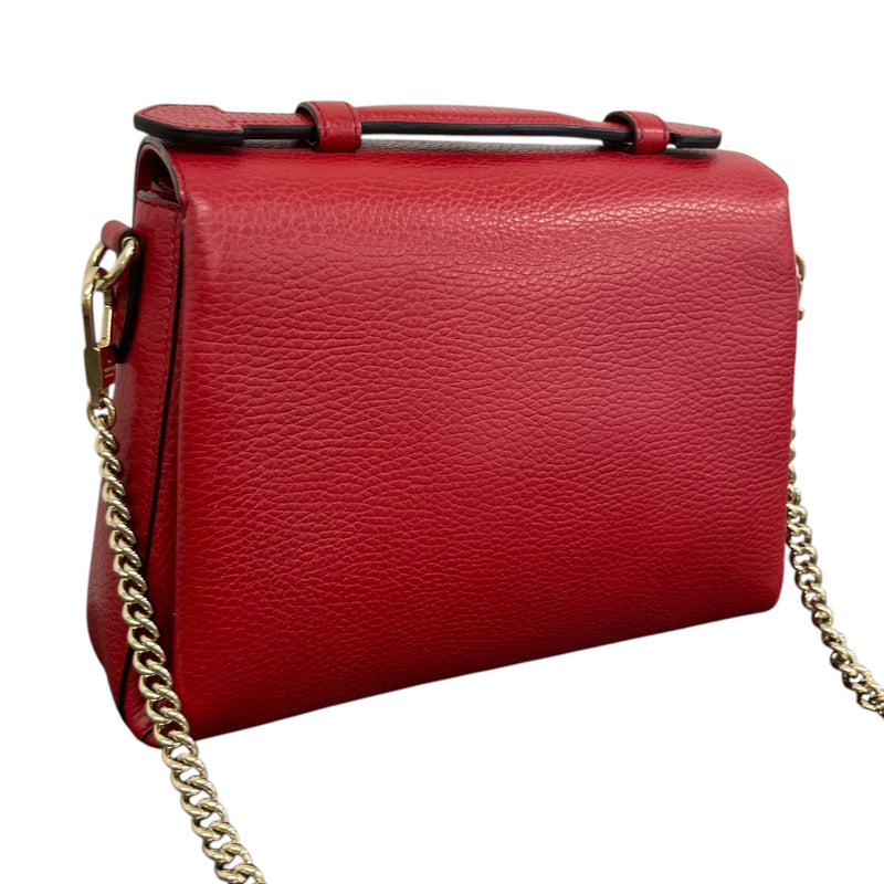 Women's Medium Interlocking G Crossbody Bag Red