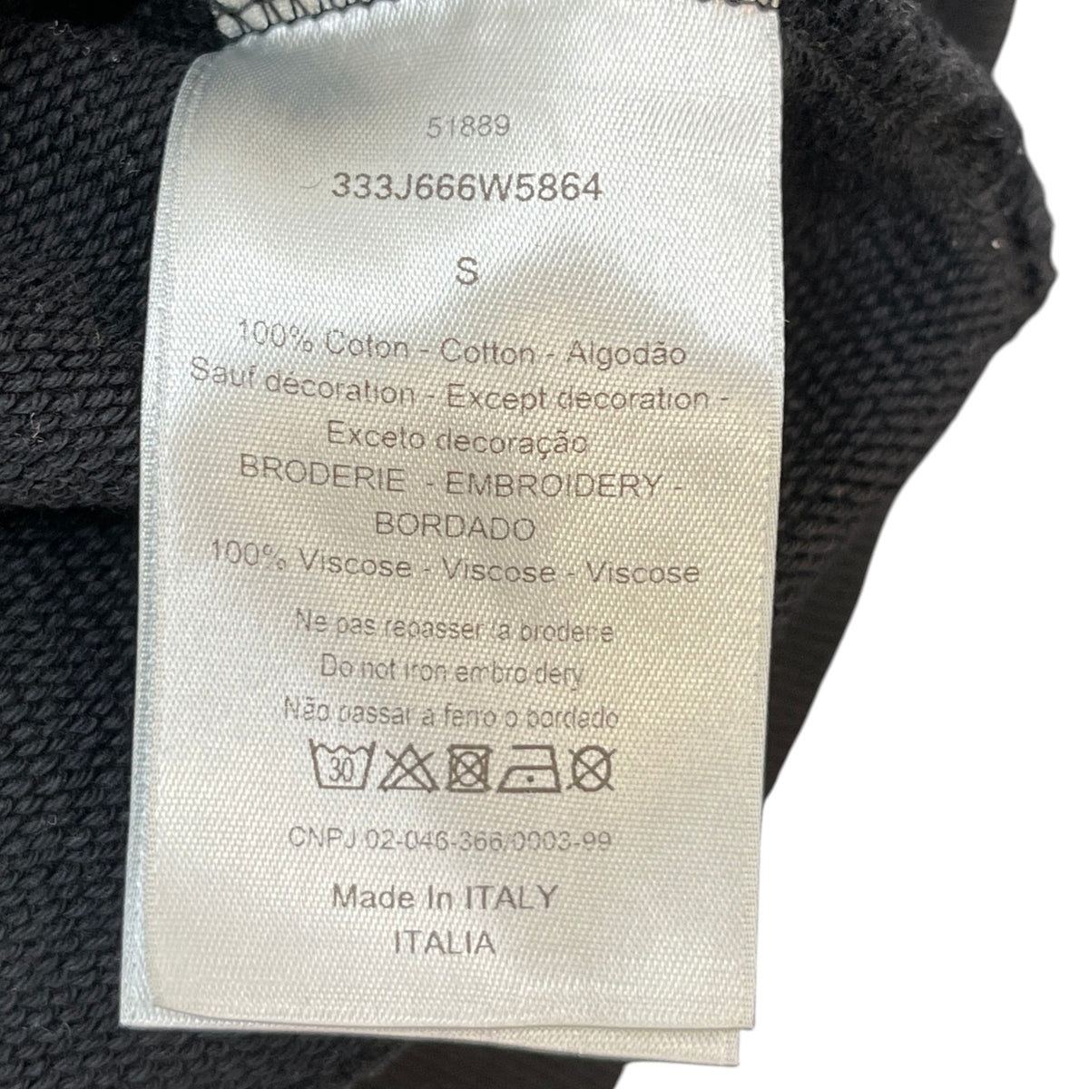 Men's Embroidered Logo Sweatshirt Black Size S - Photo 5