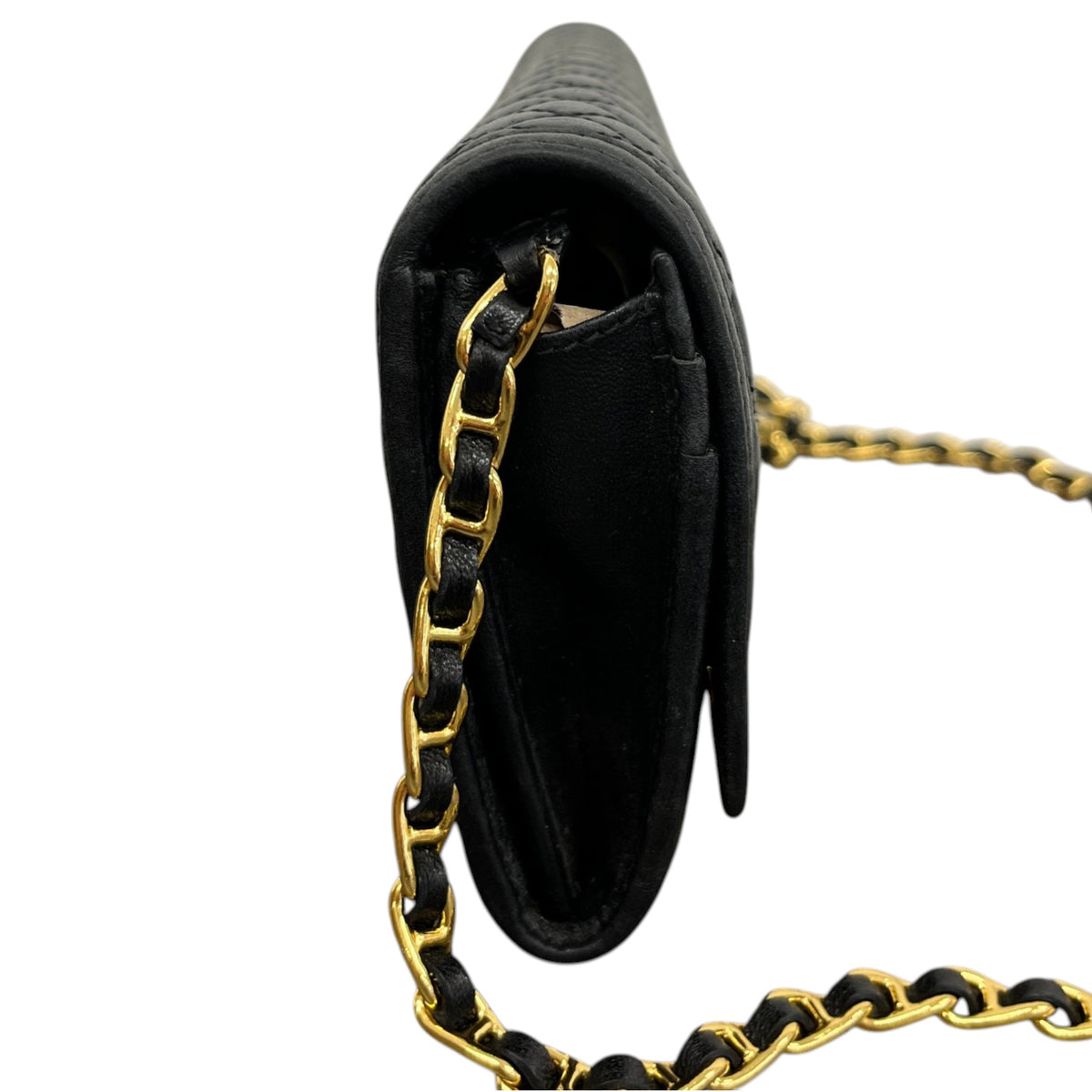 Women's Quited Wallet On Chain Crossbody Bag Black - Photo 6