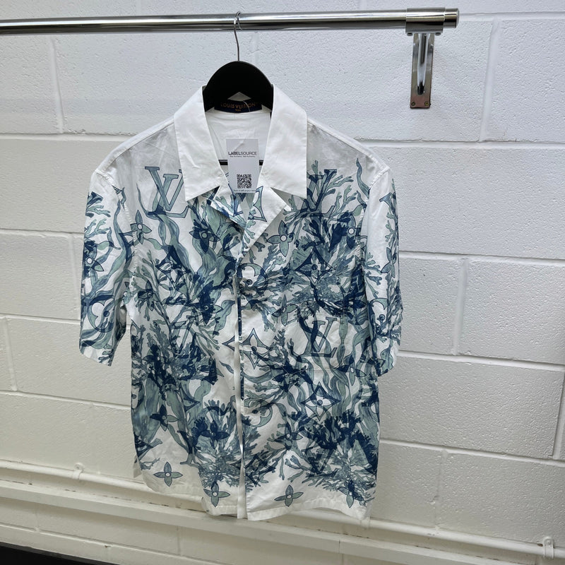 Men's Monogram Aqua Garden Shirt White Size S