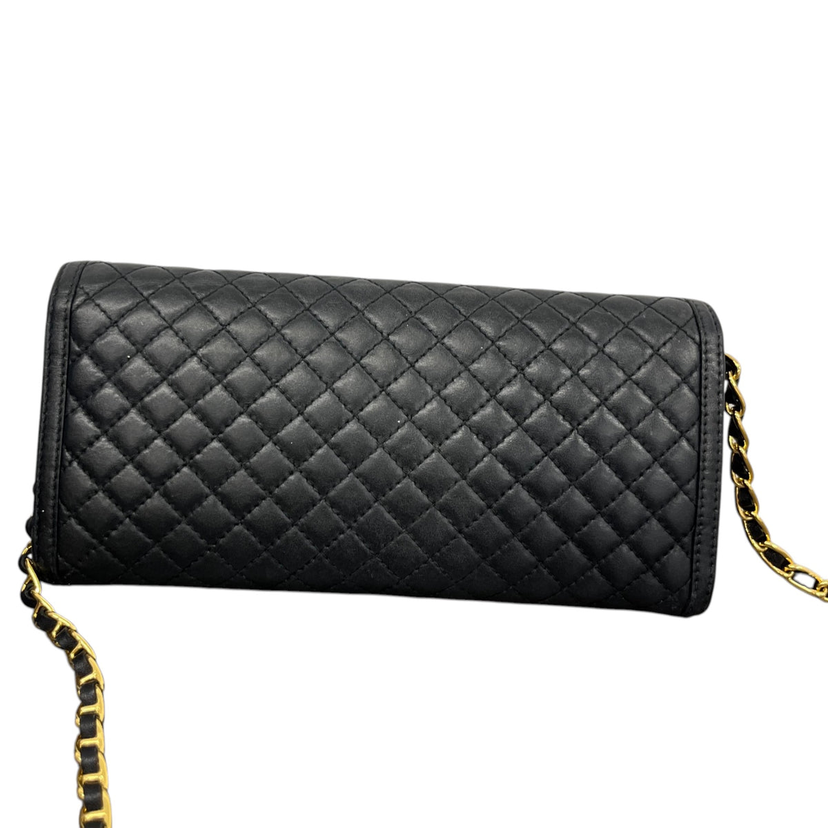 Women's Quited Wallet On Chain Crossbody Bag Black - Photo 3