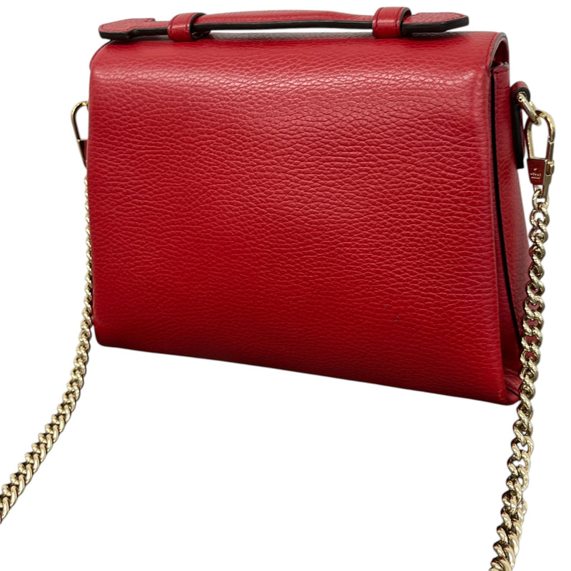 Women's Medium Interlocking G Crossbody Bag Red
