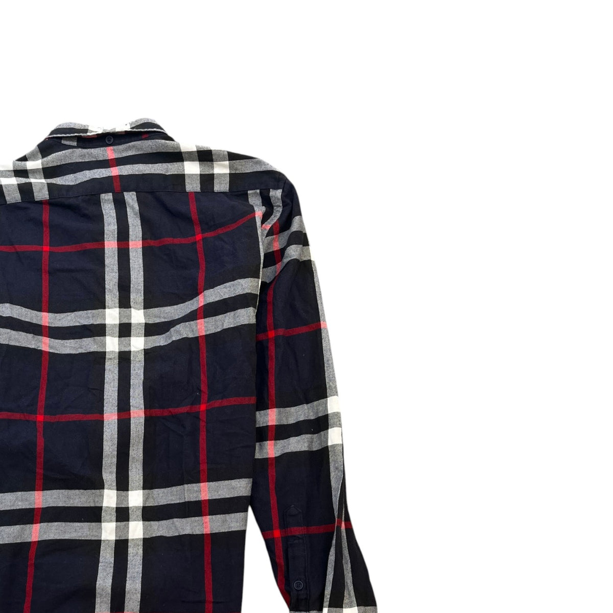 Men's Nova Check Long Sleeve Shirt Navy Size M - Photo 4