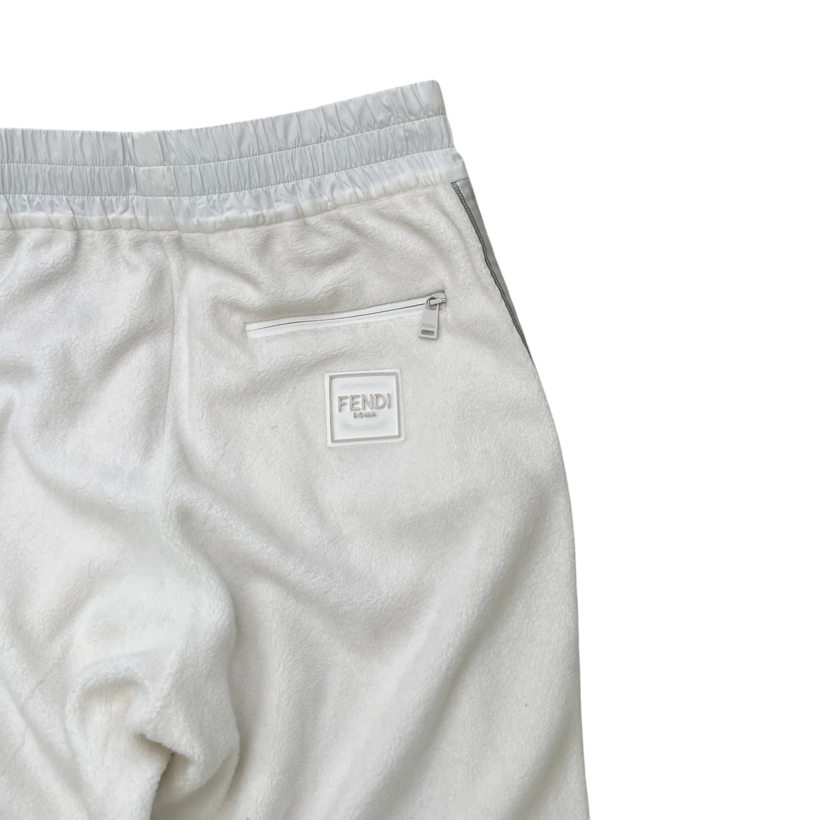 Men's Tape Logo Joggers White Size M - Photo 4