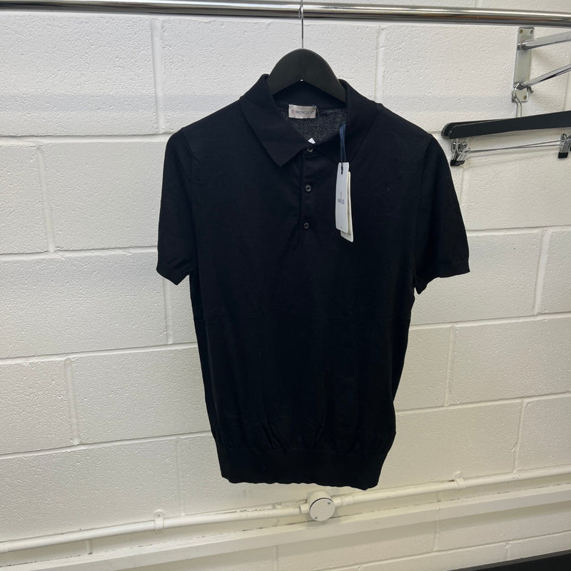 Men's Polo Tricot Polo Shirt Black Size M