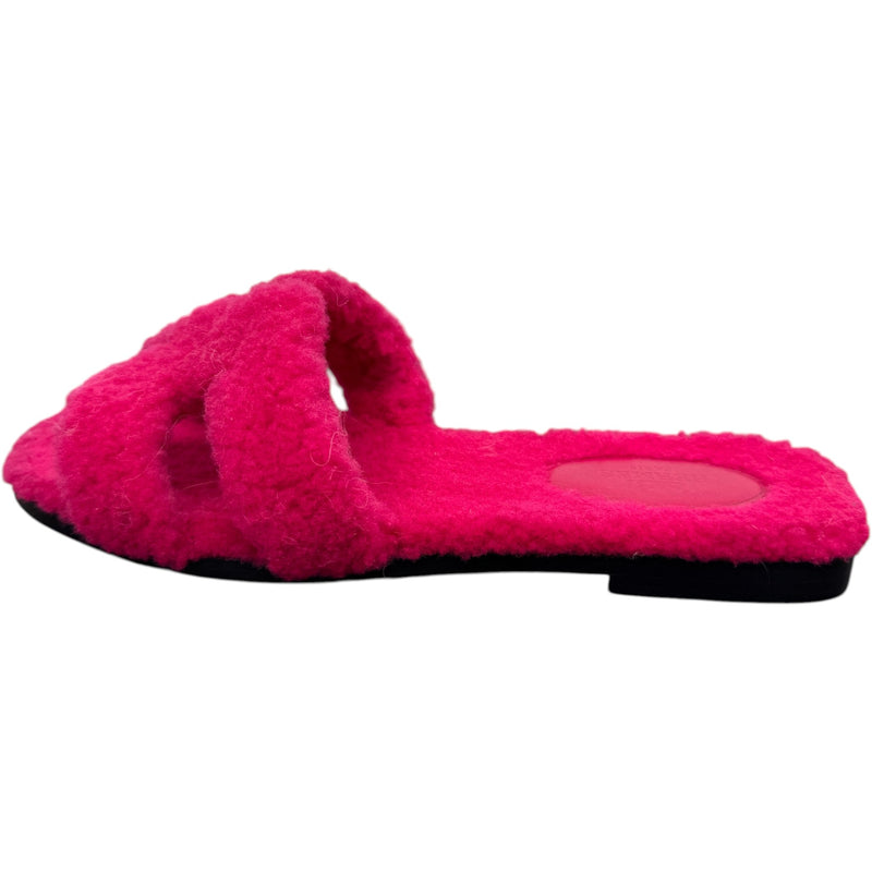 Women's Shearling Oran Sandals Pink Size UK 5.5 / EU 38.5