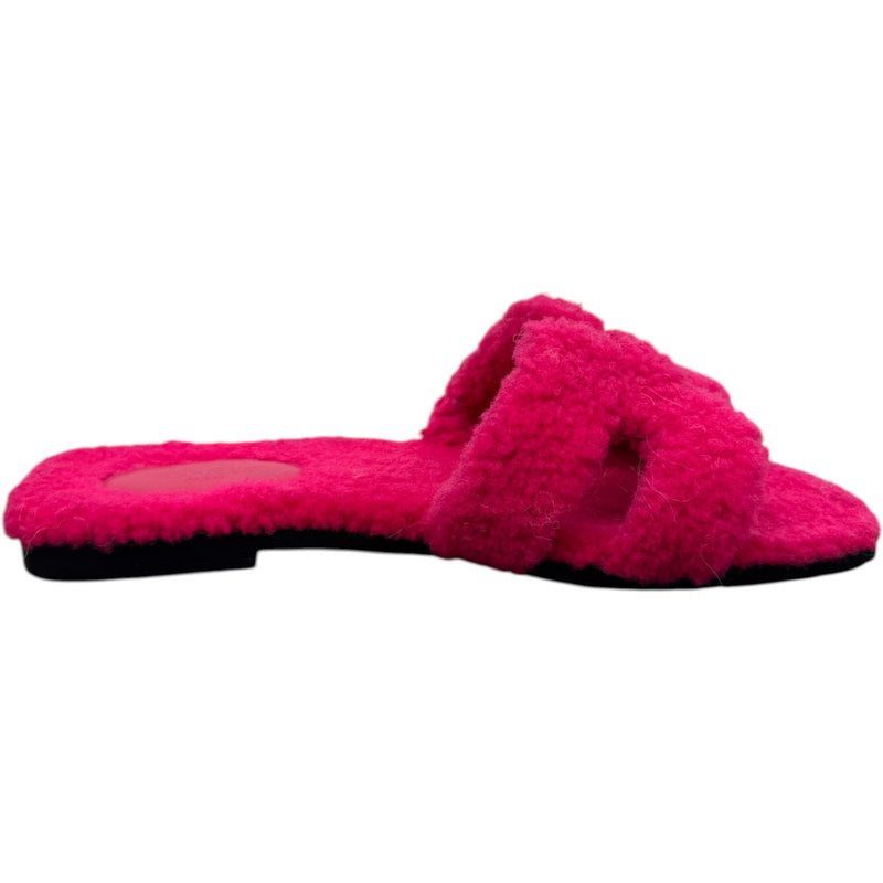Women's Shearling Oran Sandals Pink Size UK 5.5 / EU 38.5