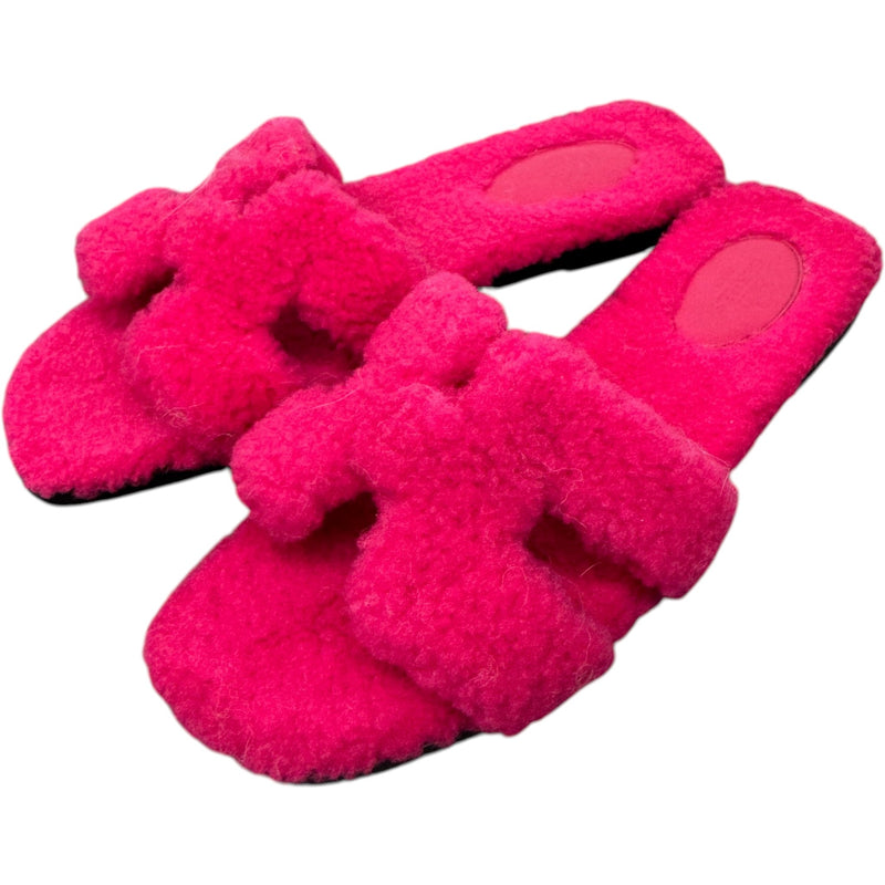 Women's Shearling Oran Sandals Pink Size UK 5.5 / EU 38.5