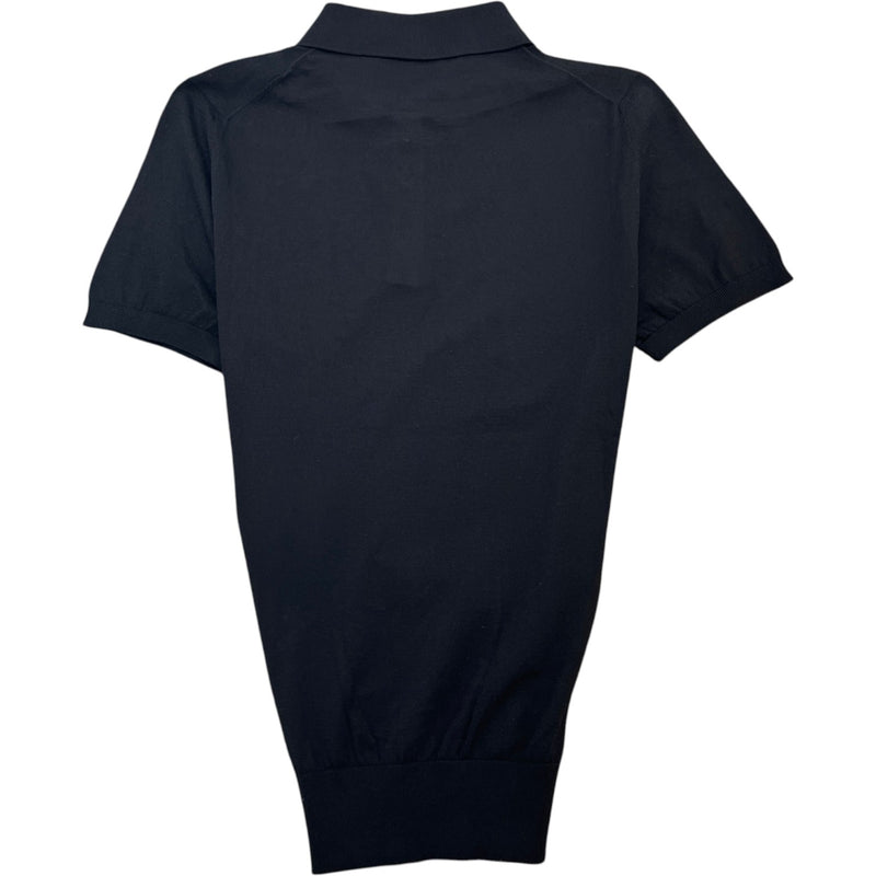 Men's Polo Tricot Polo Shirt Black Size M