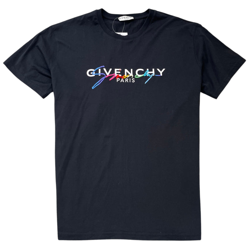 Men's Embroidered Logo T-Shirt Black Size XL