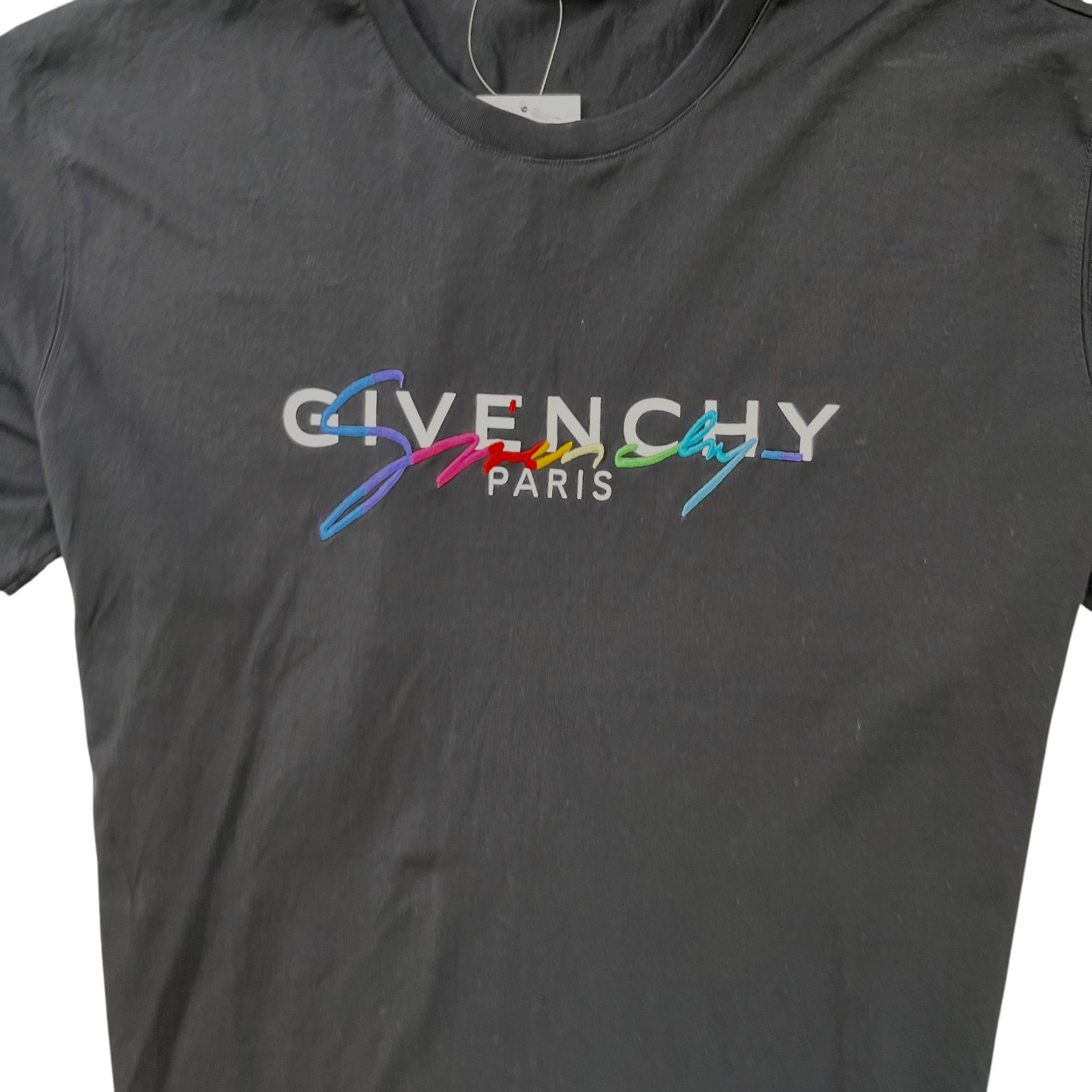 Men's Embroidered Logo T-Shirt Black Size XL - Photo 5