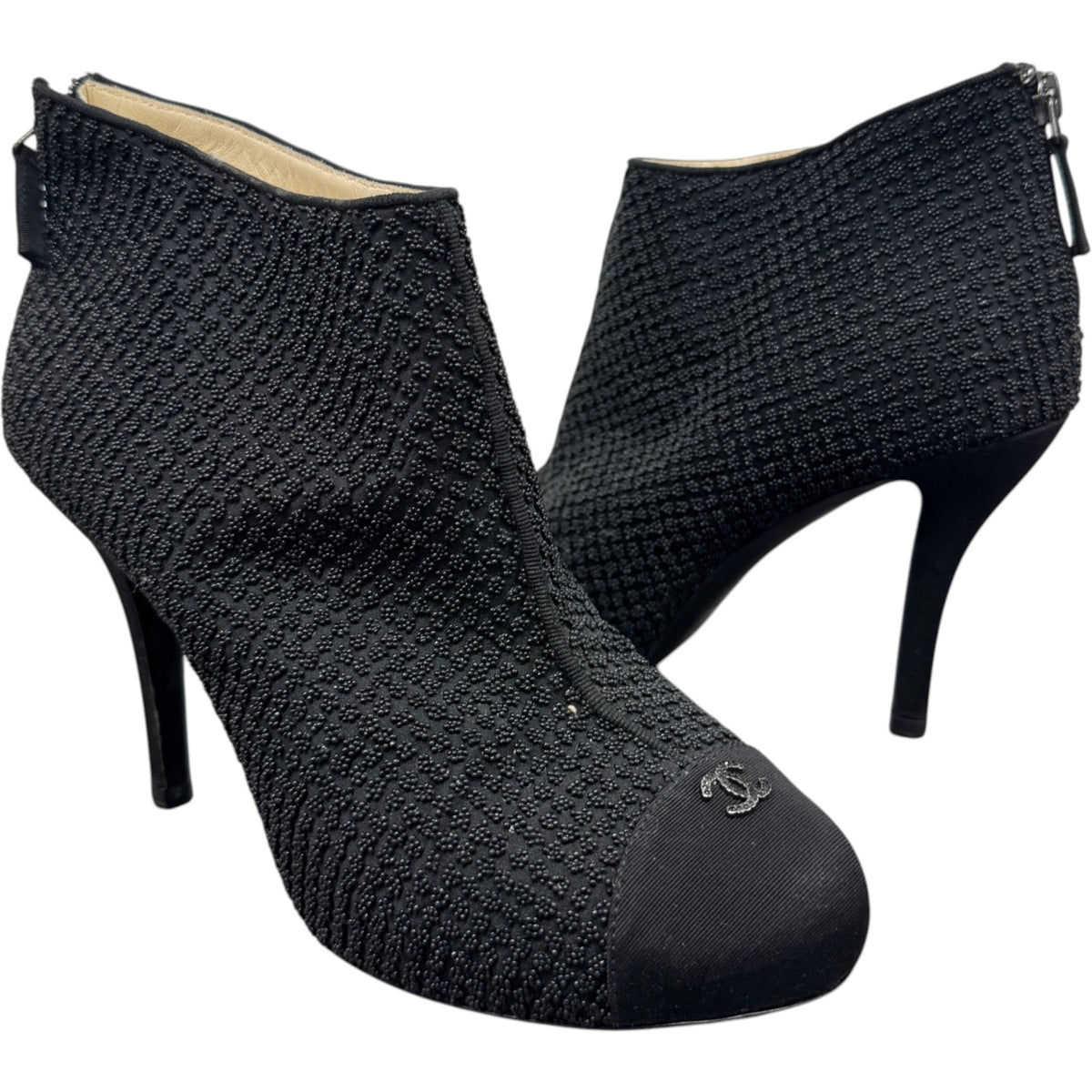 Women's CC Cap-Toe Embellished Heels Black Size UK 5.5 / EU 38.5 - Photo 3