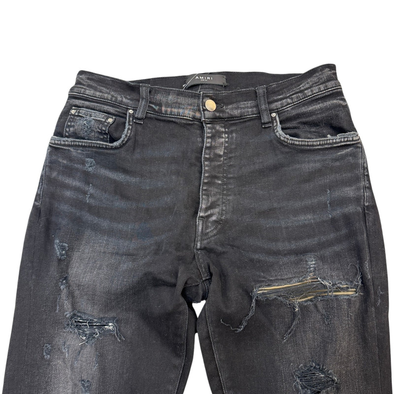 Men's Mx1 Distressed Jeans Black Size Waist 34"