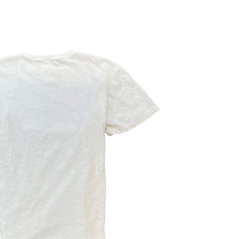 Men's Oblique Towelling T-Shirt White Size L