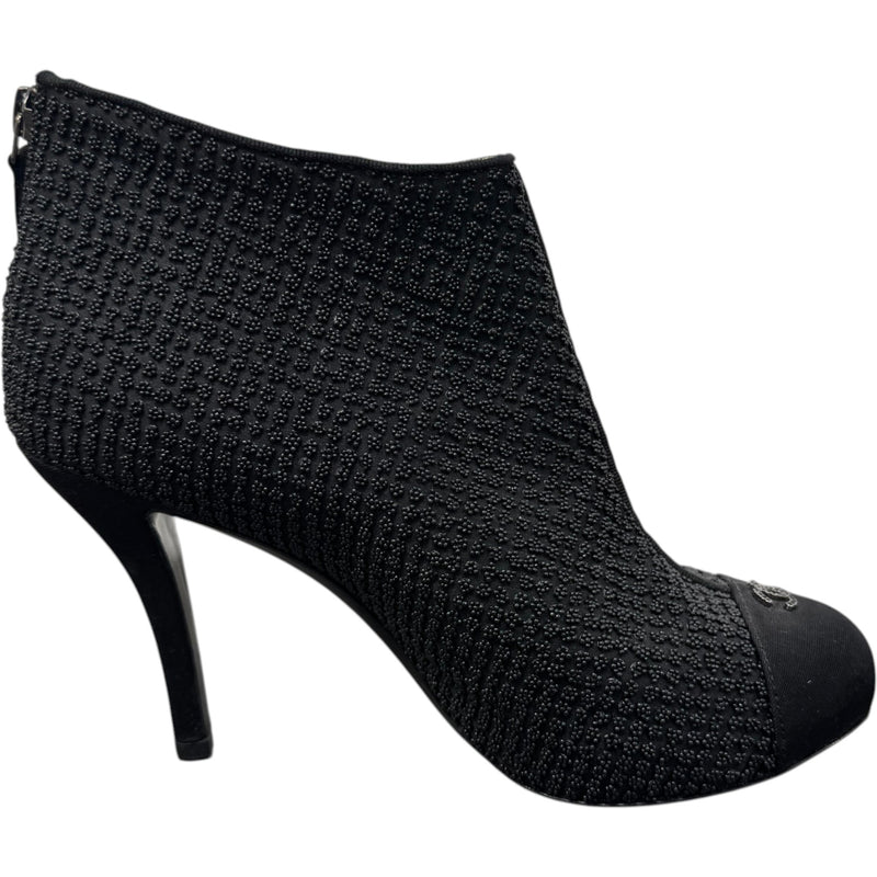 Women's CC Cap-Toe Embellished Heels Black Size UK 5.5 / EU 38.5