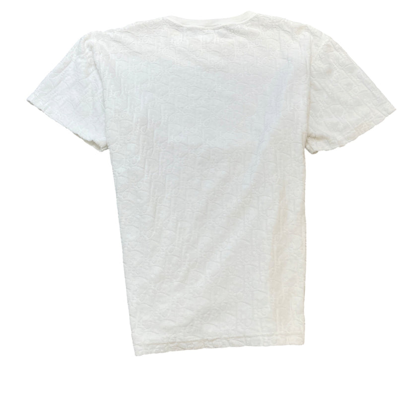 Men's Oblique Towelling T-Shirt White Size L
