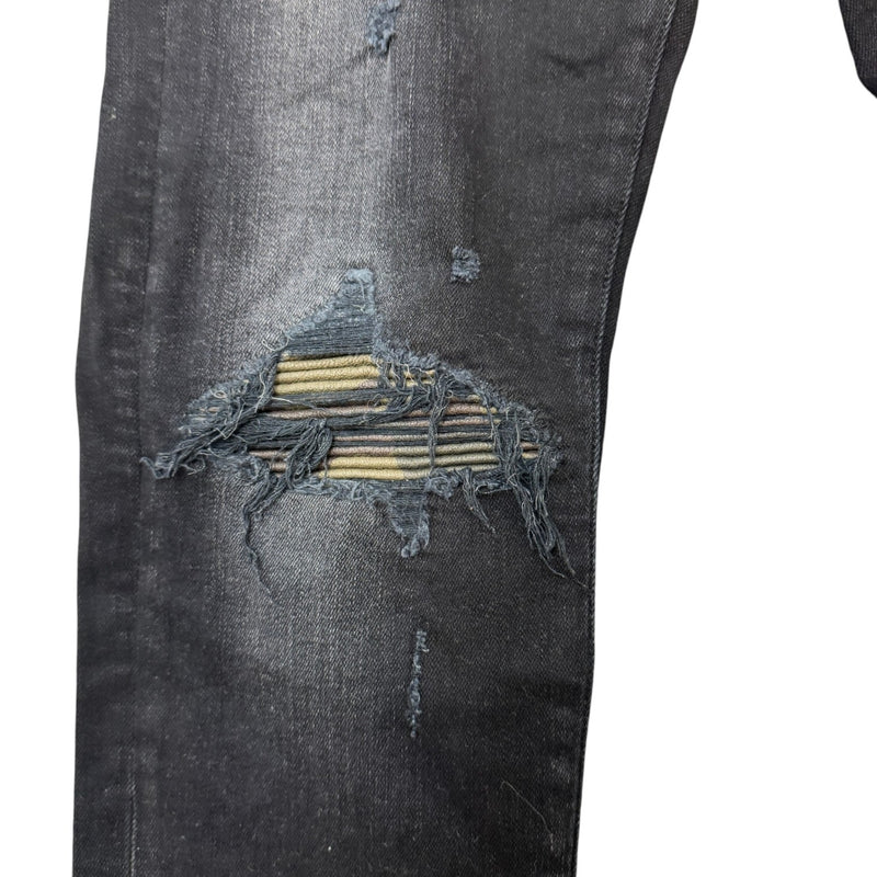 Men's Mx1 Distressed Jeans Black Size Waist 34"