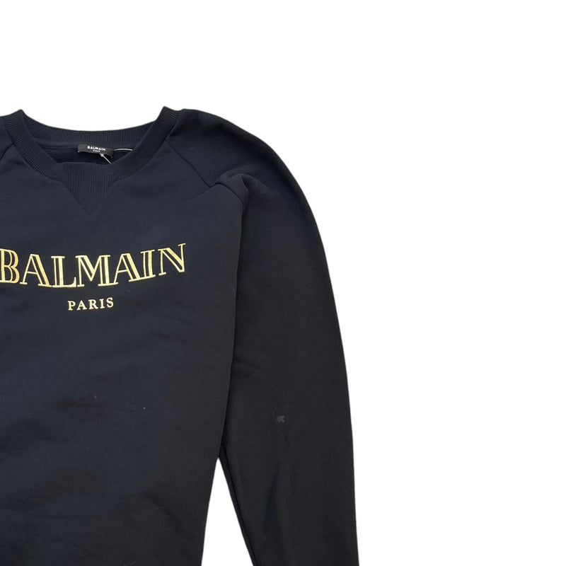 Men's Logo Print Sweatshirt Black Size XL