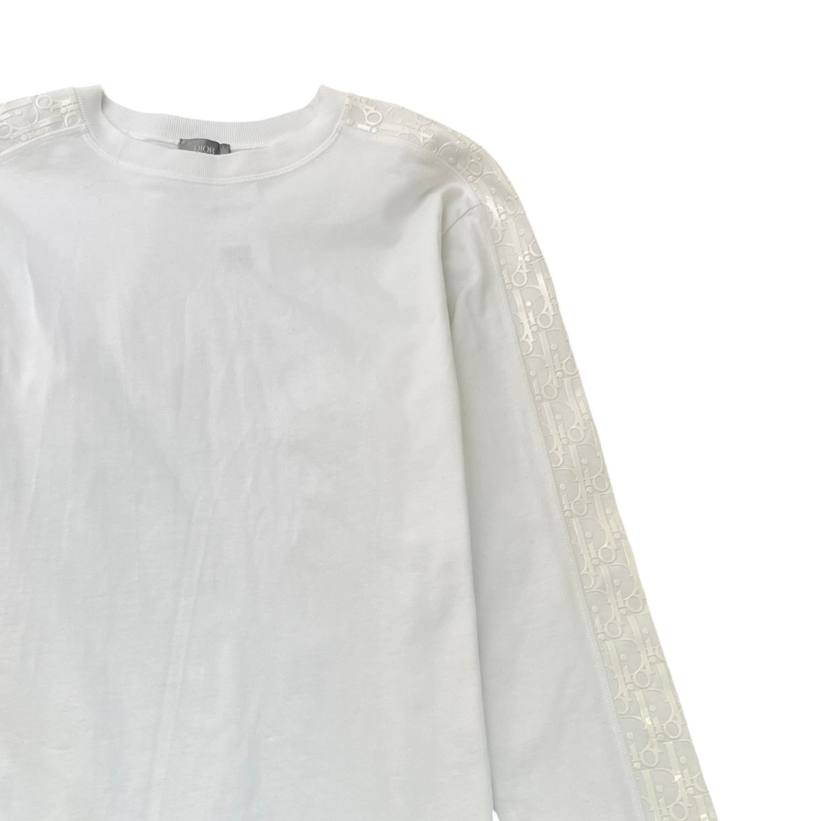 Men's Oblique Sweatshirt White Size L - Photo 4