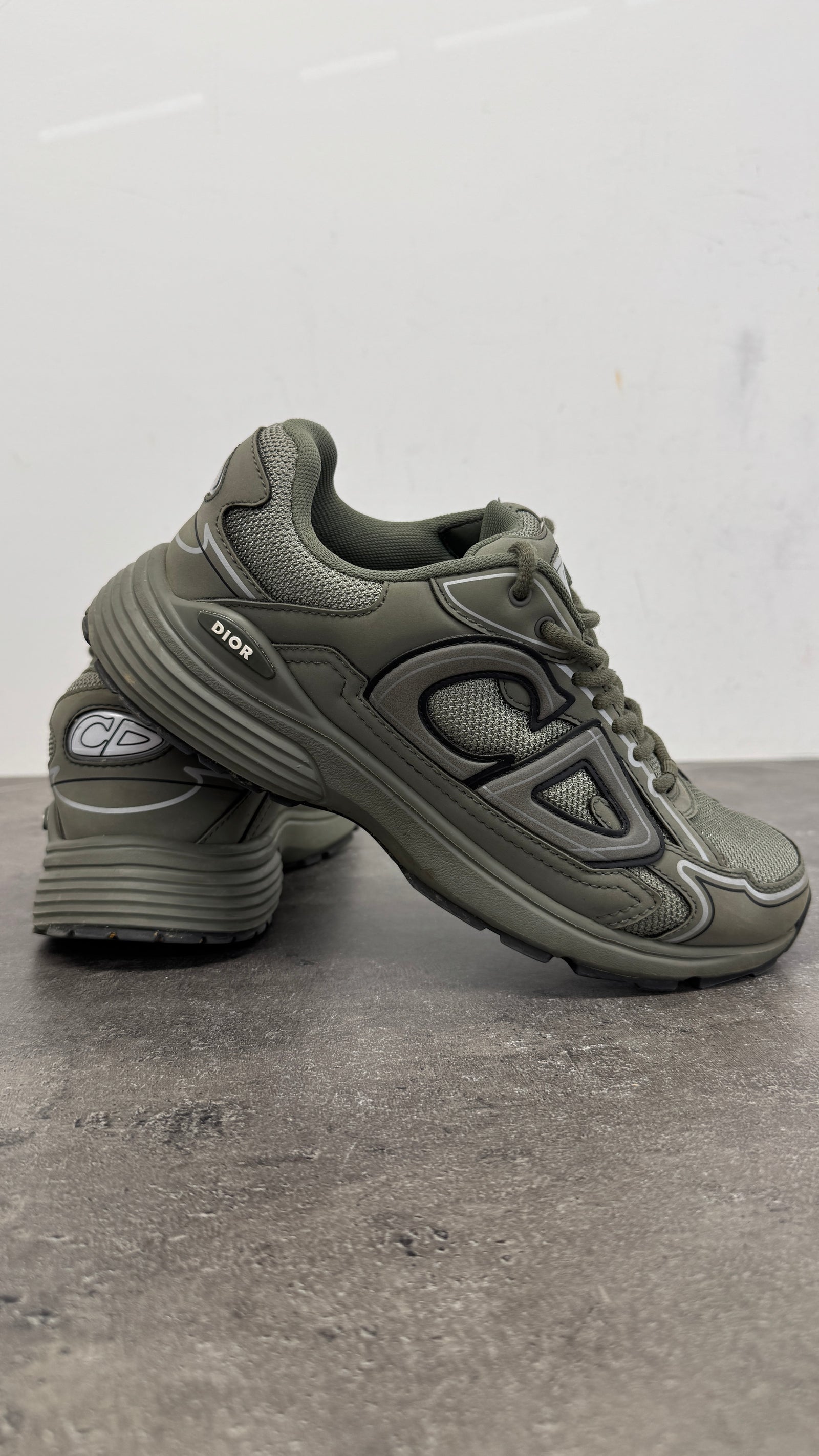 Dior Men's B30 Low Trainers Khaki Size 6 - Photo 11