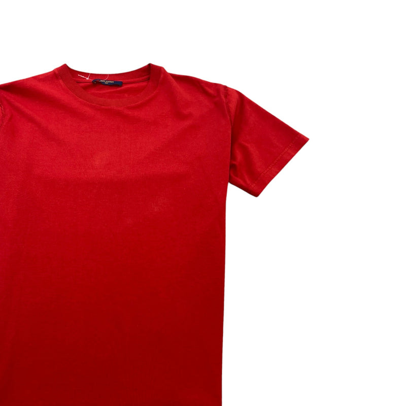 Men's Plaque Logo T-Shirt Red Size L