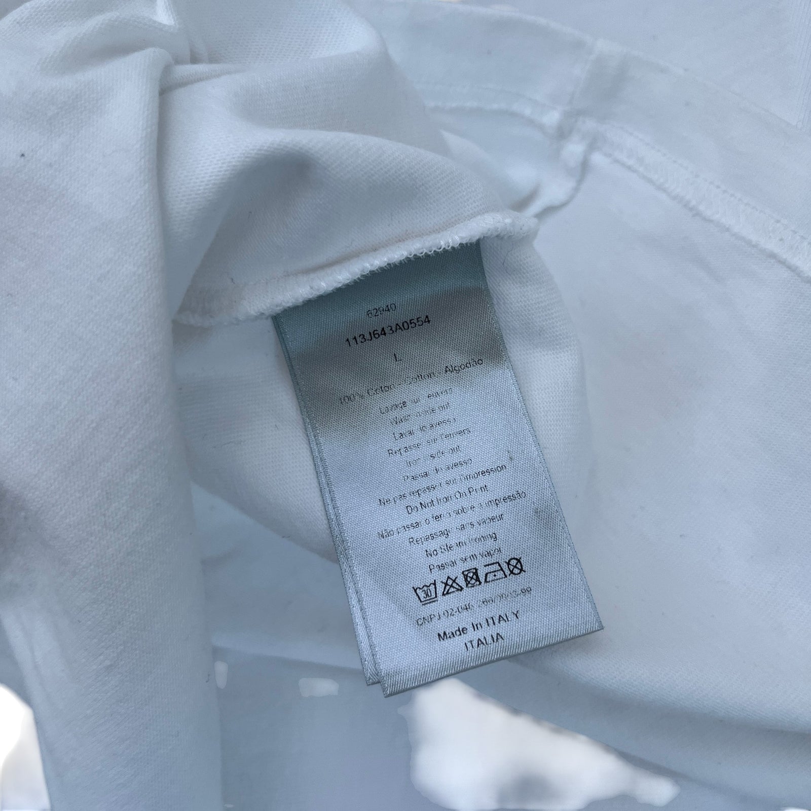 Men's Oblique Sweatshirt White Size L - Photo 8