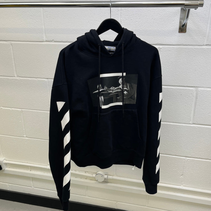 Men's Caravaggio Print Hoodie Black Size M