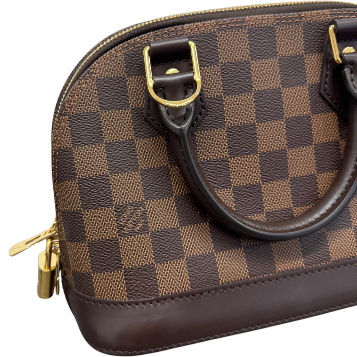 Women's Damier Ebene Alma BB Handbag Brown - Photo 7