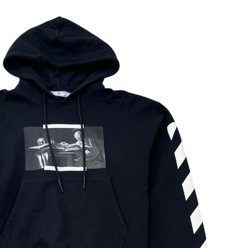 Men's Caravaggio Print Hoodie Black Size M